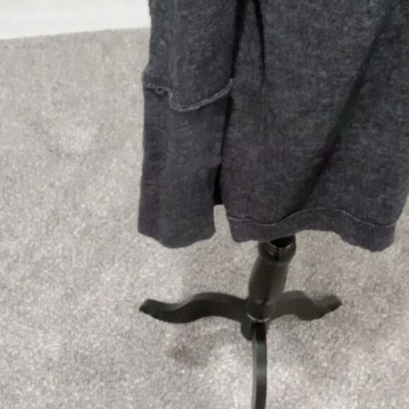 Free People charcoal gray long sleeve turtle neck split back sweater size small - Picture 2 of 6